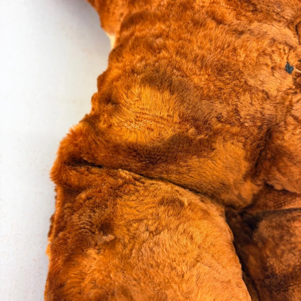 Vintage 60s Brown Tan Plush Teddy Bear Stuffed Animal Shabby Chic Well Loved